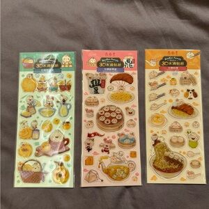 Din Tai Fung Bao Bao Family Set of 3 Packs of Stickers NEW